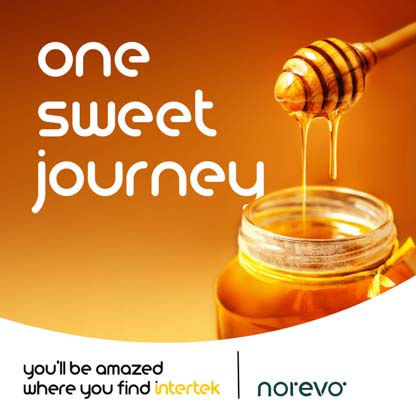 Honey extracted from a jar